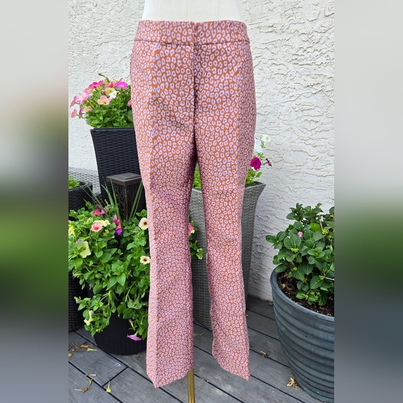 NWT Kate Spade Flora Leopard Jaquard Pant - Sz 4 - Picture 16 of 16